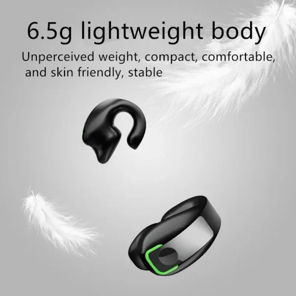 Bone Conduction Earbuds IPX5 Waterproof Single Ear Clip Earphones Bluetooth-Compatible 5.3 Wireless Headphones Call earphones - Image 2