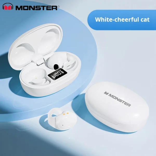 MONSTER Earphone TWS HIFI Headset Bluetooth LED Display Earbuds Wireless Headphones Noise With Waterproof Sports Ear clip type