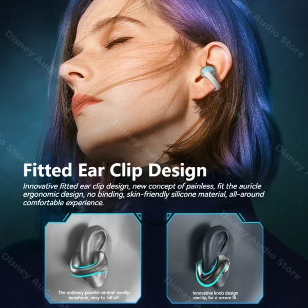 Monster Open Ear AC600 Headphones Bone Conduction EarClip Bluetooth 5.4 Earphone Multi Mic AI noise Cancelling Wireless Earbuds - Image 2