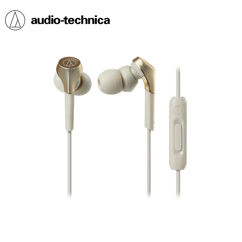 Original Audio Technica ATH-CKS550XIS 3.5mm Wired Headphones with Subwoofer and High-resolution Microphone Wire in Ear Headset