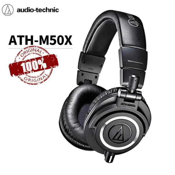 Original Audio Technica ATH M50X HIFI Earphones Professional Fully Enclosed Foldable Monitoring Headphones Game Music Headset