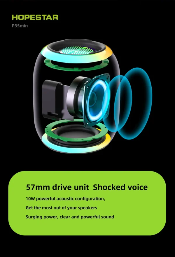 Portable Wireless Subwoofer Sound System High Quality Bluetooth Speaker Mini Speaker Powerful Speaker - Image 4