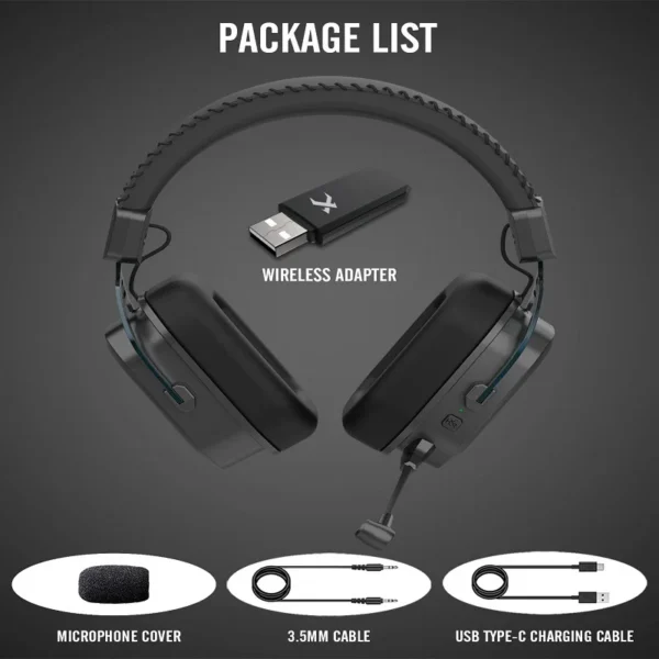 XIBERIAED-S11 Wireless Bluetooth Gaming Headphones With Mic Noise Reduction Wired 3.5 USB 7.1 Gamer Headset For PC Mobile Phone - Image 3