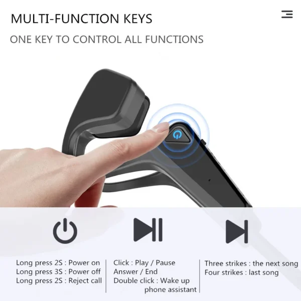 Xiaomi Mijia Bone Conduction Sport Headphone Wireless Earphone Bluetooth-Compatible Headset TWS Hands-free with Mic for Running - Image 4